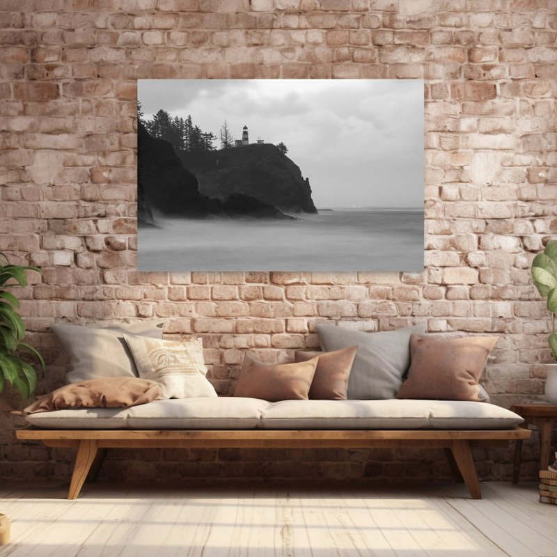 «Scenic View of Seacoast», Cape Disappointment, Oregon, États-Unis, art contemporain abstrait, art mural, H 40 po x l 60 po