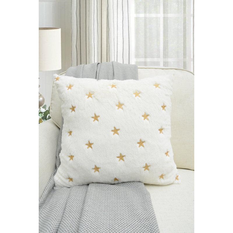 Fluffy Gold Star Pilow