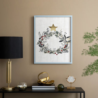 «Christmas Holiday Art CMLII», reproduction d'art encadrée - bois massif