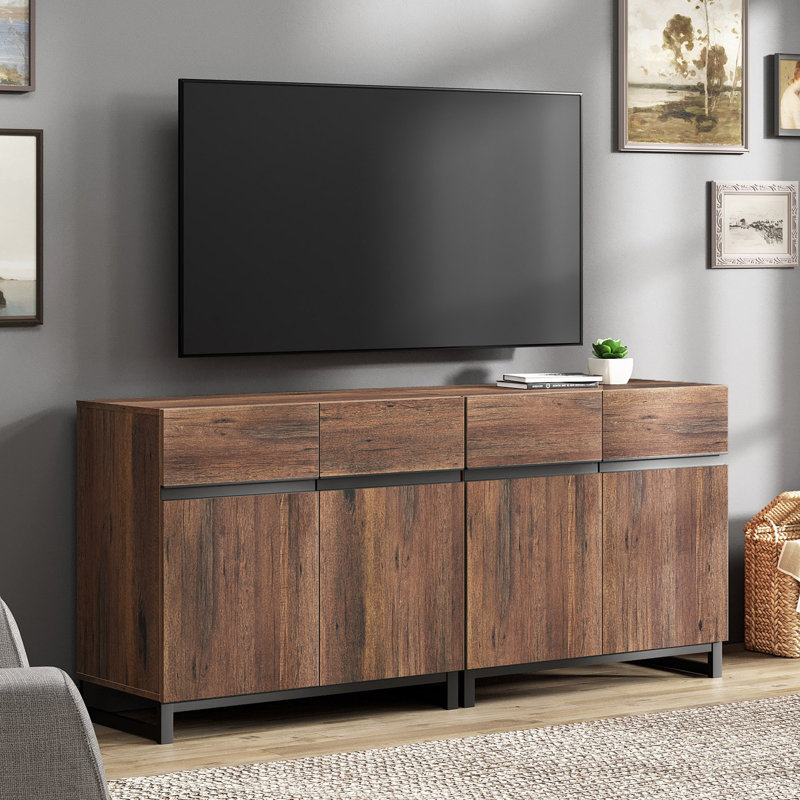 Aadam 63' W Storage Credenza, Brun, 30.6"H x 63"L x 15.6"W