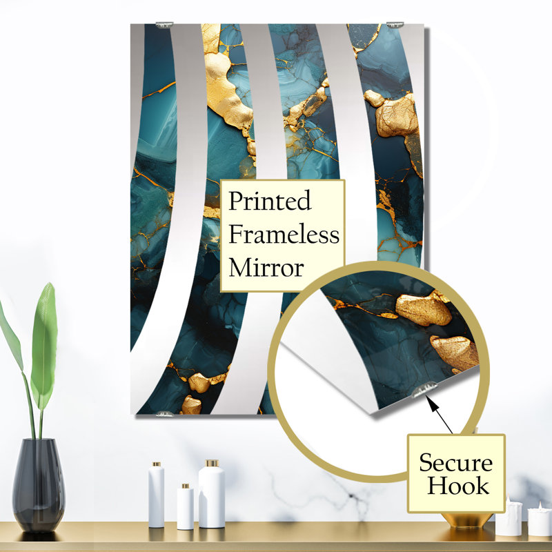 Bacajol - Grand miroir mural abstrait MIR137646, 32 po x 24 po