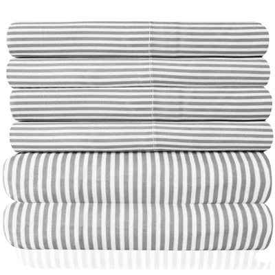 Ensemble de draps à rayures avec taies d'oreiller Loft Classic