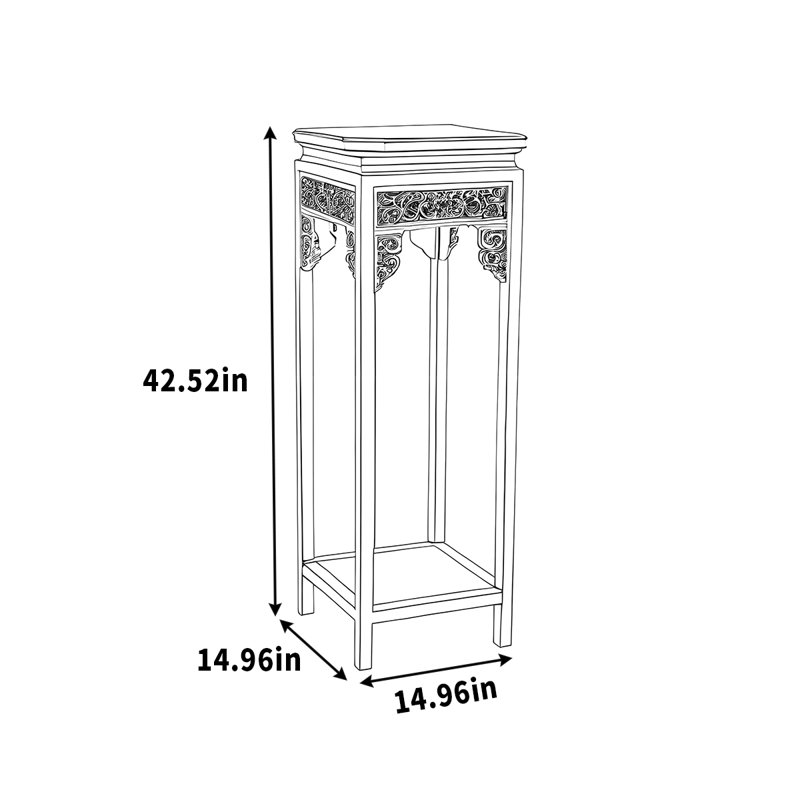 Shelving embossed with solid wood hightower