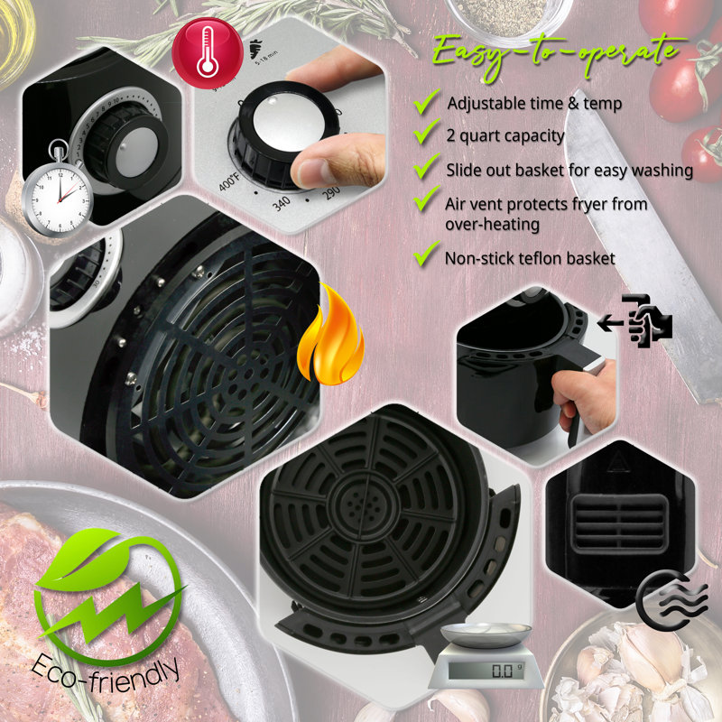 NutriChef 2 Quarts Air Fryer Oven
