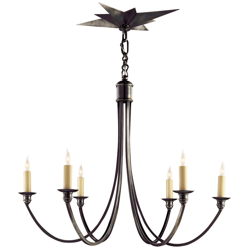 Venetian 6 - Light Chandelier, Bronze