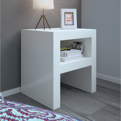 Agosta 45cm W Manufactured Wood Bedside Table