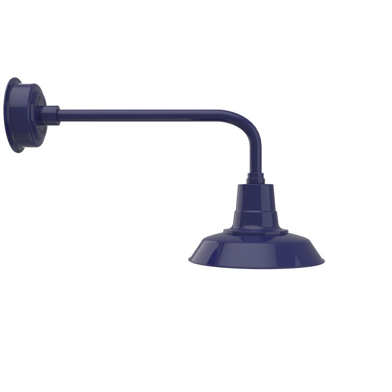 Luminaire de grange d’extérieur à del Haleigh, Bleu de cobalt, H 15,53 po x l 12 po x P 32,25 po