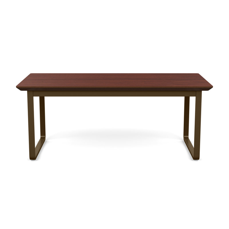 Table basse en métal Gansett, Acajou Chelsea, Bronze