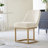 Borgos Linen Upholstered Barrelback Metal Base Dining Chair-2109288374-2100312528