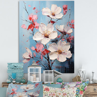 Fusion de cornouiller rose fauve sur toile