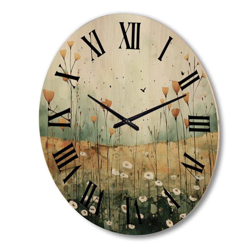Horloge murale en bois massif Markeyda, Très grand