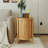 Coffee Table, Modern Round Rotating with Rattan