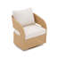 Fauteuil de jardin en osier avec coussins