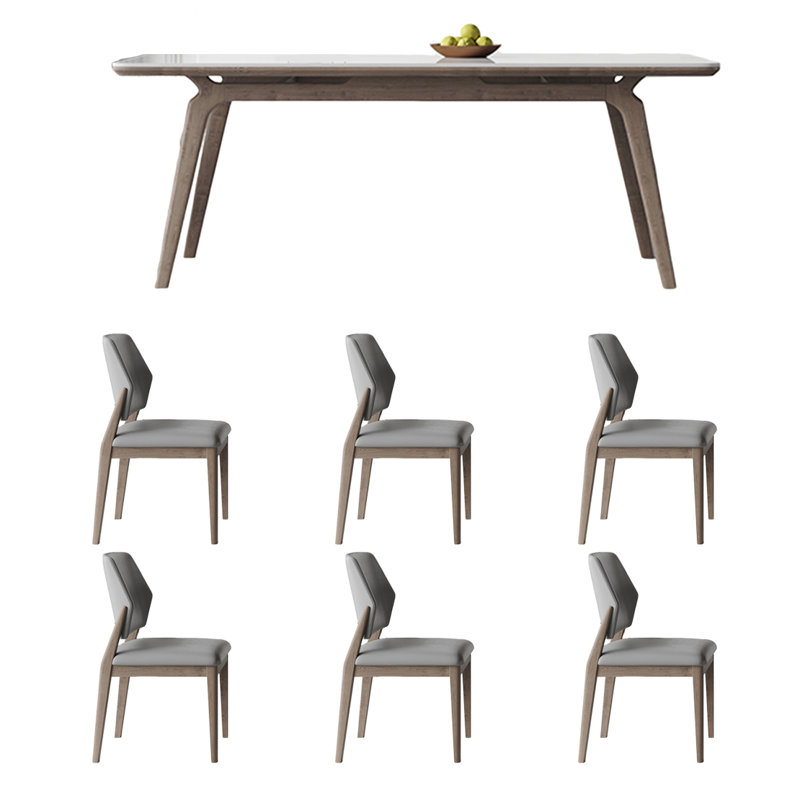 Table et chaise de maison moderne de style moderne, H 29,5 po x L 55,1 po x l 31,4 po