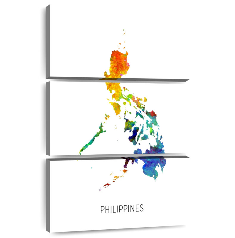 Carte d'aquarelle à Aliaz, Philippines I, H 32 po x l 20 po