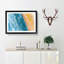 The Palm Coast in Florida in Abstract - Picture Frame Graphic Art Print-55763457-55763456