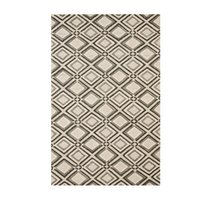 Hensley Gray Hand Knotted Wool Area Rug