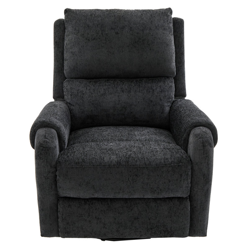 Multifunctional Black Chenille Recliners For Modern Living Room And Nursery