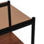 2 tables d'appoint rectangulaires en verre trempé - brun, pour intérieur, 48,5 cm x 40,1 cm x 54,4 cm, capacité de charge de 50 kg, 2 pièces, plateau moderne pour salon, 40,1 cm (l) x 48,5 cm (l) x 54,4 cm (h), 50 kg