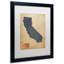 'California Map Denim Jeans Style' by Michael Tompsett Framed Graphic Art-13607752-13607753