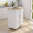 Kitchen Island Rolling Trolley Cart With Adjustable Shelves And Towel Rack Rubber Wood Table Top