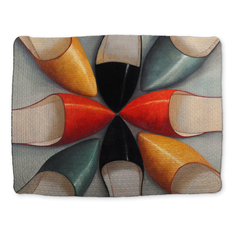 Gray Braided Polyester Placemat - Contemporary Bedroom Decor