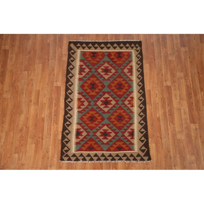 Reversible Wool Kilim Oriental Rug 3x5