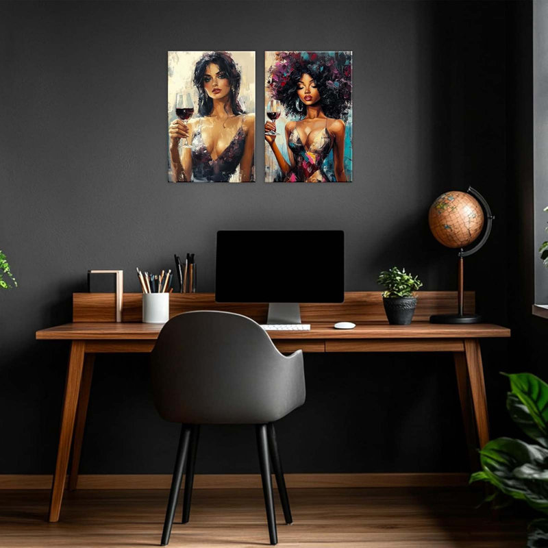 2 Piece Wrapped Canvas Wall Art, 60 cm H x 40 cm W