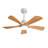 42 Inch Ceiling Fans with Lights and Remote Control, Wood Ceiling Fan for Patios Bedroom, Outdoor White Ceiling Fan with Lights, Noiseless DC Motor, Dimmable LED, 5 Solid Wood Blades-1132048174-1132048172