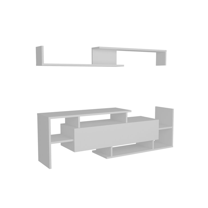 Channelle Unfinished TV Stand for TVs up to 32", White