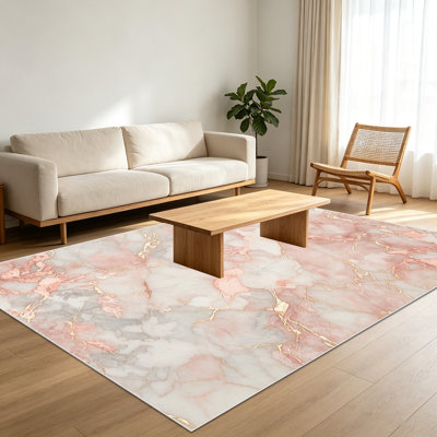 1PC Marble-style Area Rugs for Living Room, Soft and Comfortable, Suitable for all seasons, easy-to-maintain, machine washable Indoor floor mat, Under Table Farmhouse suitable for Bedroom