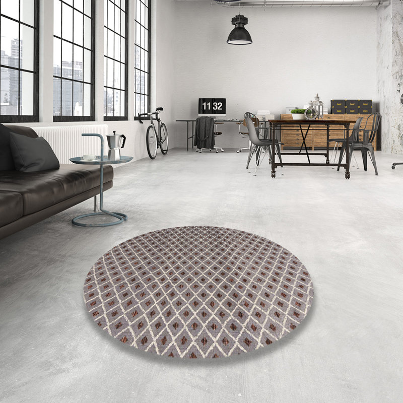 Abstract Indoor Rug, Round 6'
