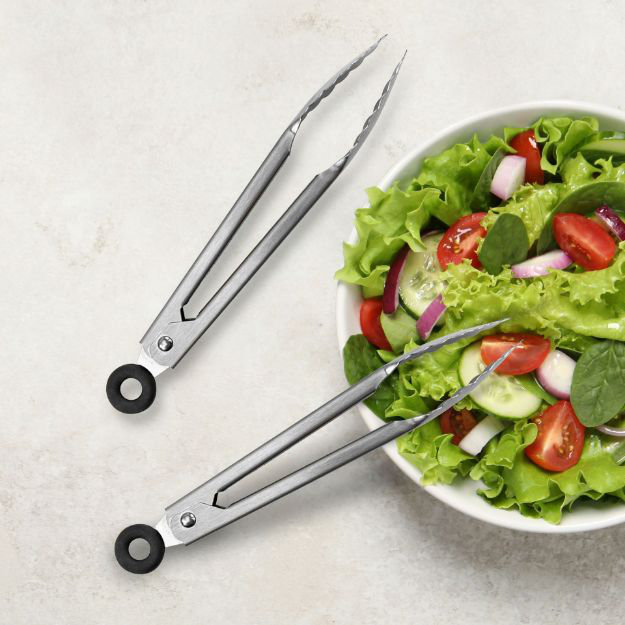 Elements Mini Stainless Steel Tongs - Set of 2