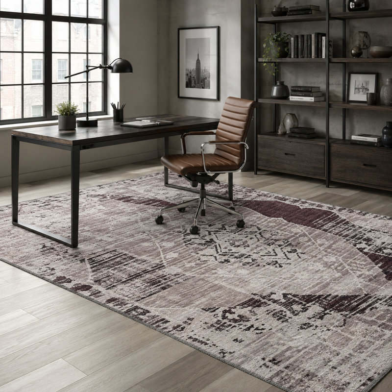 Striped Cotton and Chenille Flatweave Area Rug, 80 x 150 cm