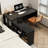 Black L-Shaped Solid Wood desks-107659466-107659468