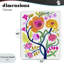 Arbre bleu avec toile de fleurs chaudes, design par Suzanne Allard-1274985514