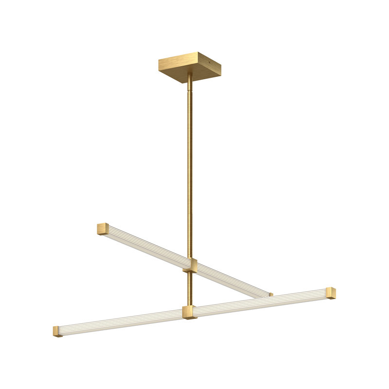 Blade 2 - Light LED Chandelier, Brushed Gold