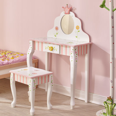 Princess & Frog Vanity Set with Mirror by Fantasy Fields by Teamson Kids