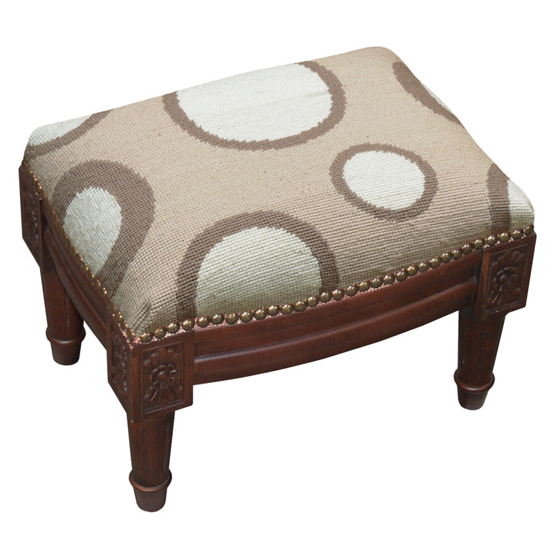 Upholstered Ottoman, Tan
