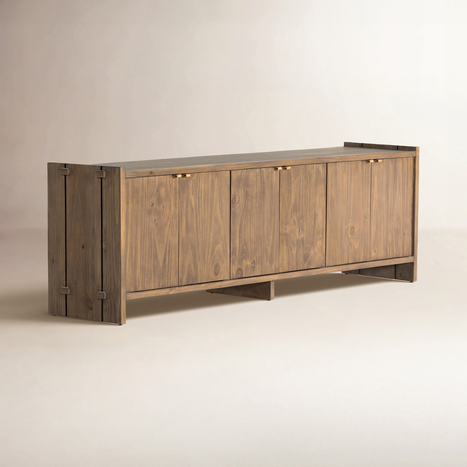 Handa 78'' Media Console, Brown