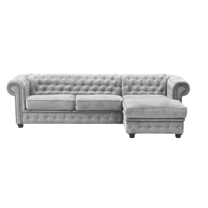 Allegra Corner Sofa, Right Hand Facing, Light Grey