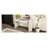 TREXM Modern Console Table with Fluted Design, Champagne White Finish, 54 x 14 x 30.3 Inches