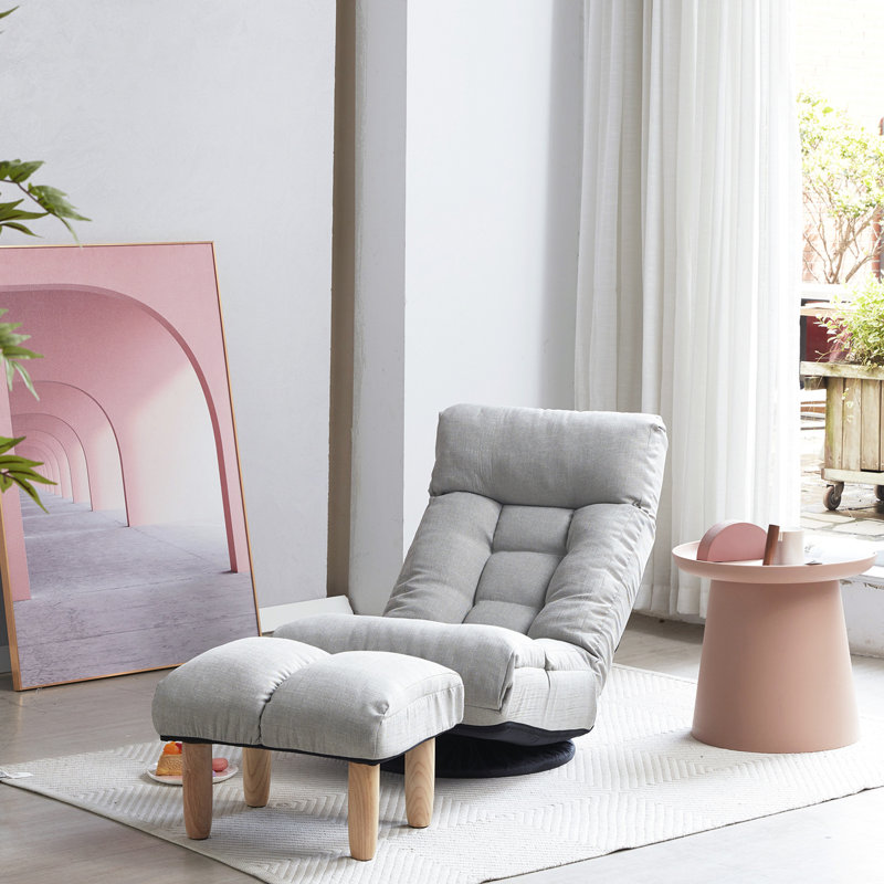 Foldable Reclining Chair For Bedroom And , Space Solution With Spring Seat Bag, Providing Excellent Seating Comfort