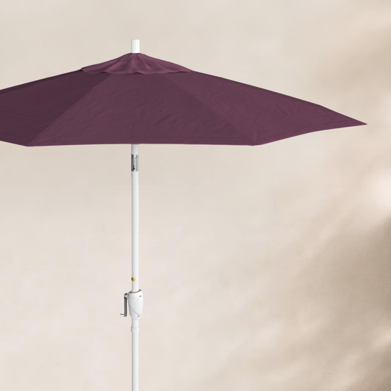 Parasol de marché 7,5', Sunbrella®, Blanc, Toile Sunbrella® iris