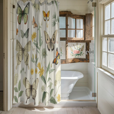 Meadow Butterflies - Premium Shower Curtain