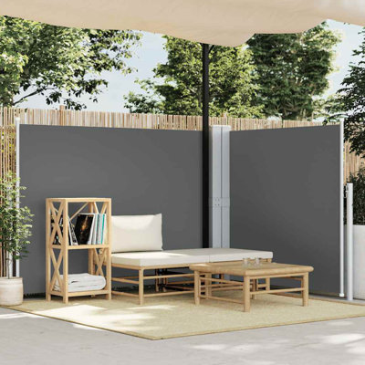 Cloison d'intimité extérieure en aluminium et aluminium recouvert de polyuréthane anthracite