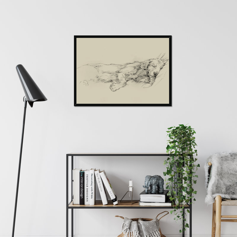 Dog Days III by Ethan Harper - Print, Black Framed Paper Print, 34cm H x 50cm W