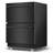 24 Inch Beverage Refrigerator, Holds 230 Cans, Under Counter Fridge Drawer Cooler, Freestanding or Built-In with Locking Swivel Casters, Grid Organizer, Black