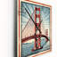 Golden Gate - Illustration rétro de l'horloge murale de San Francisco-99638701