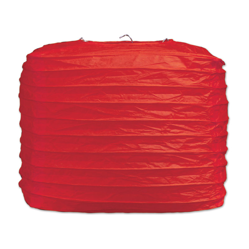 Lanterne sur papier carrée, Rouge